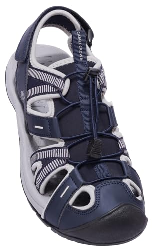 CAMEL CROWN Hiking Sandals for Men Waterproof Closed Toe Water Sandals Athletic Outdoor Sandals Adjustable Summer Sandals for Beach Sport Fishing Walking Blue 9.5
