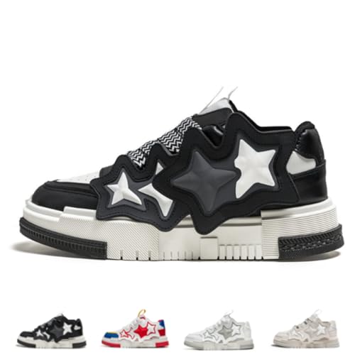 Star Chunky Sneakers for Women Men Trendy Casual Aesthetic Skate Walking Shoes Platform Streetwear Shoes