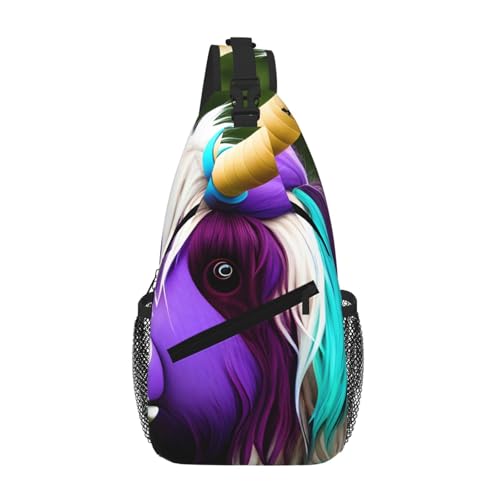 Sac de poitrine homme tête de vache coloré idéal pour les festivals et le quotidien