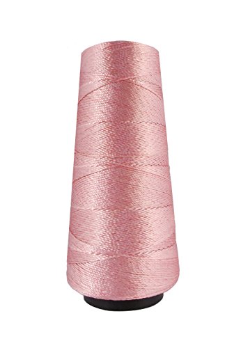 Hilo de seda para tejer, 1 carrete, 3 hebras, rosa miniatura 1