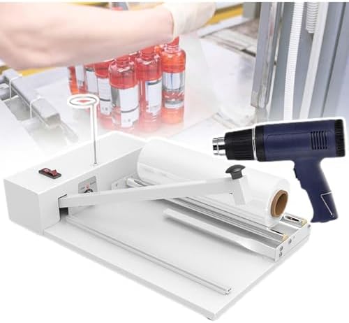 Commercial Heat Sealer Shrink Wrap Machine, Tabletop 9-Temp Adjustable Shrink Wrap Device for Book Packaging, Compatible with PVC & POF Film (45CM)