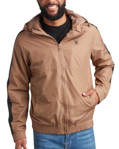 Spyder Mens Windbreaker Jacket - Lightweight Wind & Water-Resistant Hooded Zip Up Jacket for Travel Running Golf & Daily Wear2