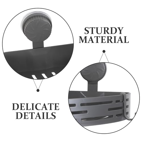 Organizador de pared para ducha sin taladro cesta triangular con ventosa 4