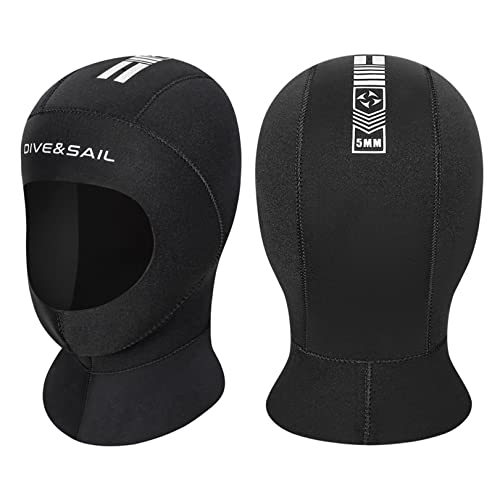 clhjinruoliu 5MM Neoprene Diving Helmet Winter Thickening Warmth with Shoulder Hood Diving Clothing Accessories Diving Helmet,M