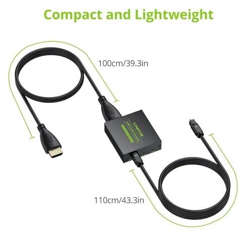 Image of LiNKFOR eARC Audio Extractor，eARC /ARC HDMI to Optical Audio Extractor, eARC /ARC Audio Converter, for HDTV to Soundbar,Wireless Headphones,Home Theater
