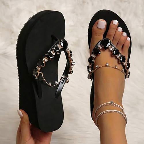 Sandales compensées femme confortables pour l'été et mules légères souples - 7