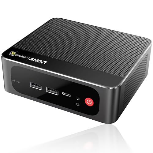 Beelink Mini PC SER5 MAX, Ryzen 7 6800U(Up to 4.7GHz), 24GB LPDDR5 RAM 500GB PCIe4.0 SSD, Radeon 680M Graphics, WiFi 6/ BT5.4/ DP+USB-C+HDMI 4K Triple Display/ 2.5G LAN Home/Office Desktop Computer