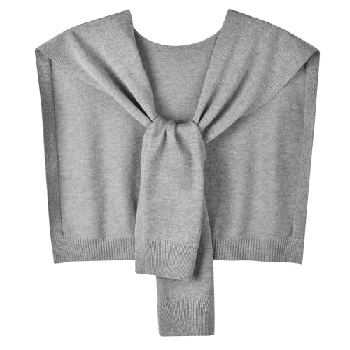 Image of WaJuemy Sweater Shawl Wraps for Women Sweater Knitted Knotted Shawls Travel Casual Scarf Cape Shoulder Tops Fashion Wrap