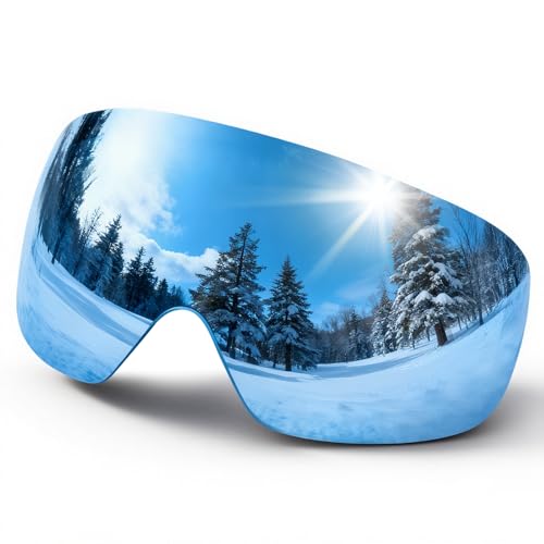 Snowalva Replacement Lens Exclusively Model SG2, 8 Color Choices of Lenses with Different Light Transmittance (Ice Blue)