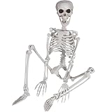 XONOR 3ft Halloween Skeleton Human Full Body Skeleton Decorations for Halloween Party Haunted House Supplies (1pc)