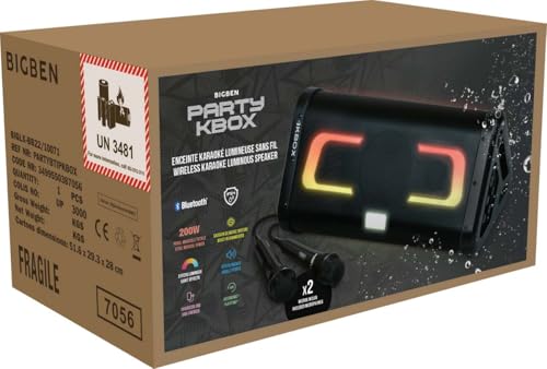 Enceinte Bluetooth PARTYBTIPKBOX Bigben pour rompre la monotonie de vos soirées avec la lumière