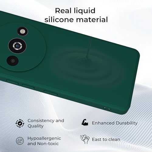 Image of A rtistque Back Cover Case for Mi Redmi A3 5G / A3X 5G / Poco C61 5G with Camera Protection | Shockproof TPU | Stylish Protective Design | Slim Fit | Mi Redmi A3 / A3X / Poco C61 Back Cover - Green