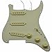 KAISH Loaded American ST/Strat Style SSS Pickguard Prewired Pick Guard with Ceramic Pickups for Stratocaster/Strat Aged White 3 Ply With Cream Covers and Knobs