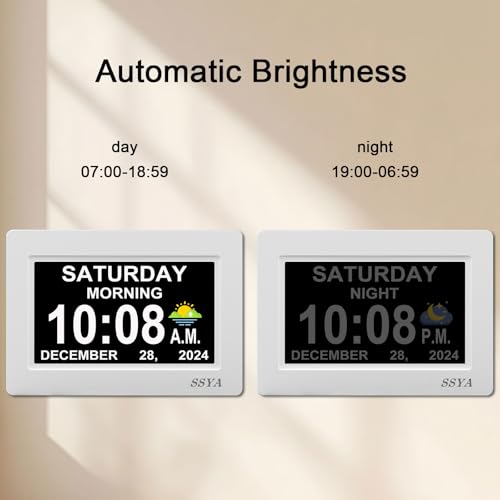 Non-Abbreviated Memory-Loss Calendar Clock
