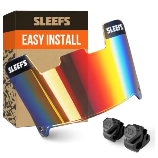 SLEEFS Football Helment Visor [Borealis Rainbow] - Tinted Professional Football Visor/Shield - Fits Youth & Adult Helmets - Includes Quick Visor Clips + Microfiber Travel Bag