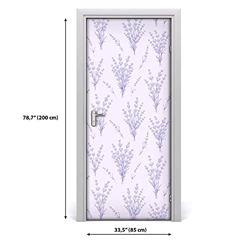 Autocollant de porte lavande étanche et lavable Magic-Stick