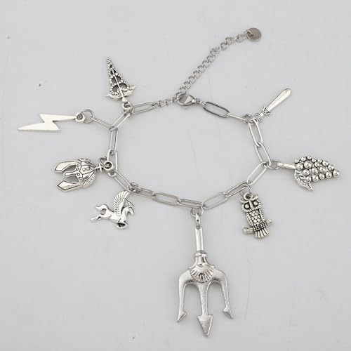 MAOFAED Greek God and Goddess Paperclip Bracelet, Greece Mytholgoy Gift, Book Lover Gifts(camp halflink)4