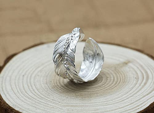 Plume ouverte ring bague bohème en métal pour sublimer vos looks d'été et soirées