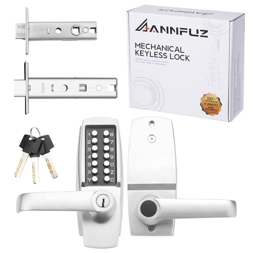 Mechanical Keypad Door Handle Lock with Auto‑Locking Button