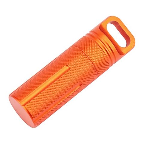 Weiye Military Grade Air-tight EDC Accessory Case, 1PCS Waterproof Pill Fob Capsule/match Case Battery Holder Case, Outdoor Survival Storage Container Dry Box - 3.93" Cover