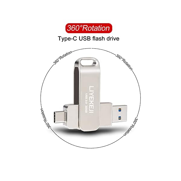 512GB USB-Flash-Laufwerk, 2-in-1 Dual-USB-Typ-C-Flash-Laufwerk 512 GB Thumb-Laufwerk Metall-Speicherstick für USB-C… – Bild 7