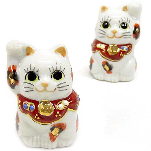 九谷焼和座本舗『ちび招き猫ちゃんセット金三毛（WAZAHONPO-MIKE）』