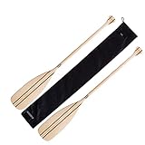 John Paddle Set: 2 Stück Holzpaddel 90cm- 180cm, Stechpaddel aus Holz + 1 Stück Paddle Sleeve (Doppelpaddeltasche) Höchste Qualität - EU ökologische Produktion (110 cm)