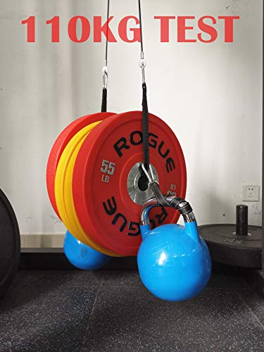 ANMKOT Fitness Pulley System, DIY Pulley Cable Machine Attachment System Hand Strength Training Home Gym Workout Equipment