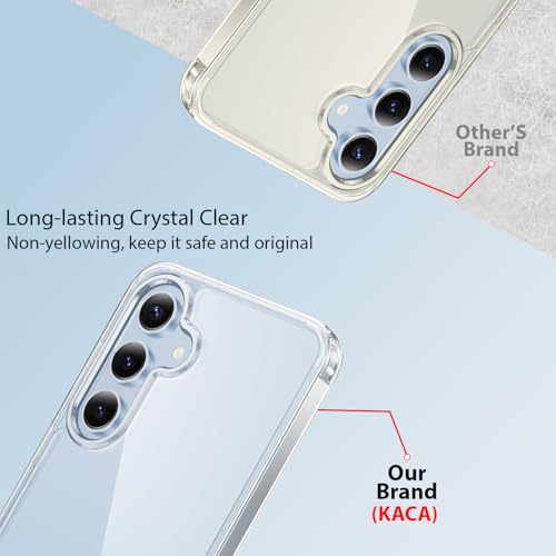 Image of KACA Clear Back Cover Case for Samsung Galaxy S25 Plus 5G |Case for Samsung Galaxy S25 Plus 5G|Shockproof Bumper TPU Protective Design - Transparent