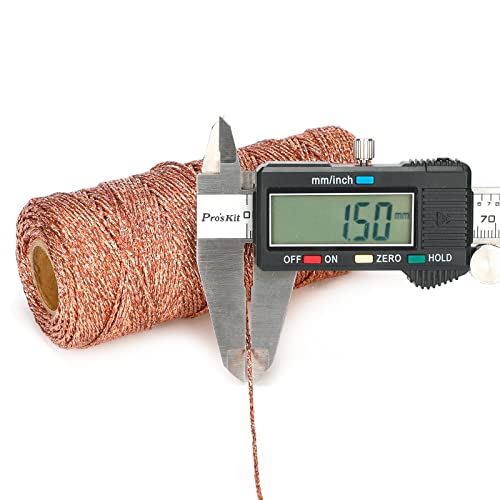 jijAcraft 100M Rose Gold String, Rose Gold Thread Twist Ties Gold Rose Metallic Twine String Jewelry Craft Cord - Image 2