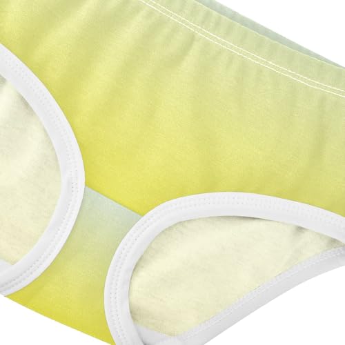 Joisal Toddler Underwear Floral 2t Cotton Little Girl Panties Funny Briefs Girls Undies Elegant Blue Canary Yellow Gradient4