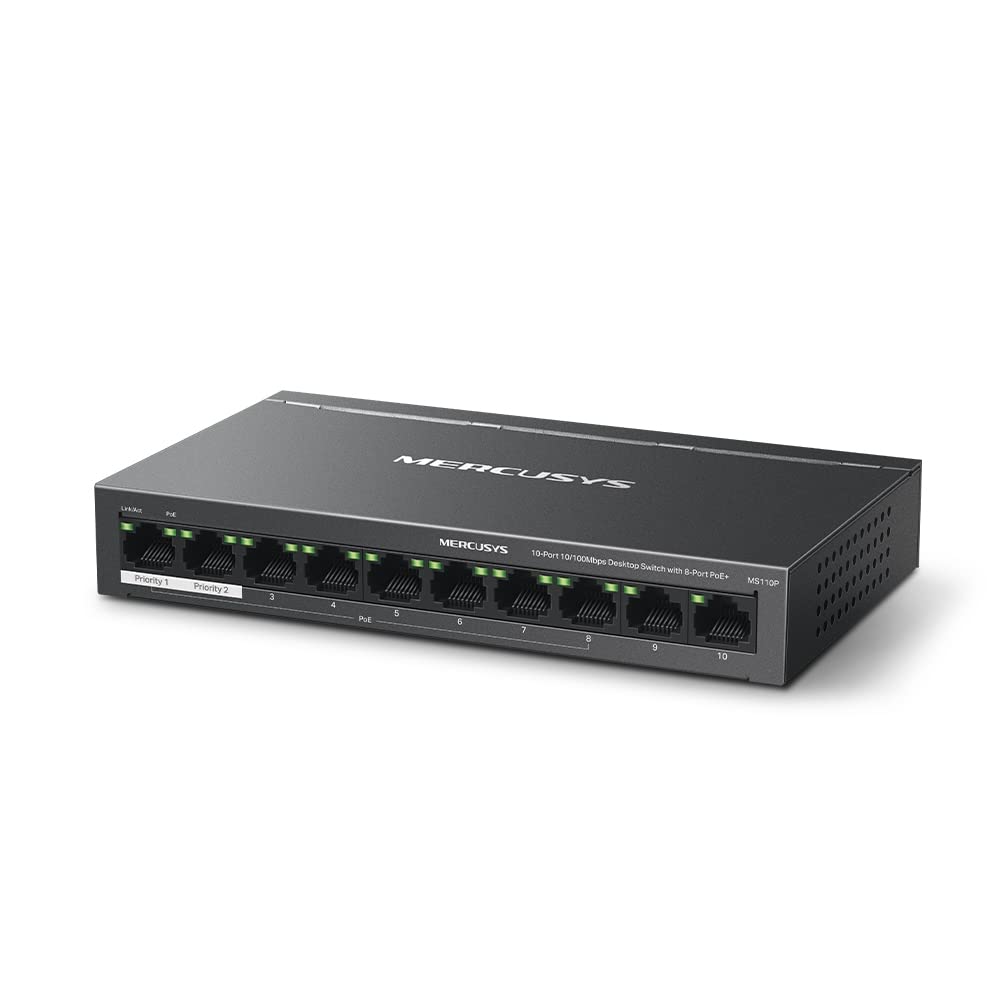 MERCUSYS MS110P Switch Gestionado 10/100 10 Puertos PoE
