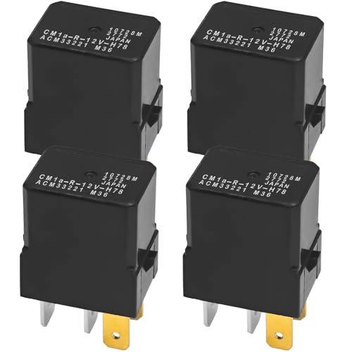 Relais 12VDC 4 broches ACM33221 commutation stable pour feux et accessoires auto