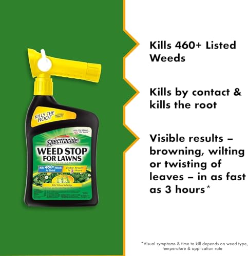 Spectracide Weed Stop for Lawns Concentrate 32 Ounces, Ready to Spray, Kills All Types of Listed Broadleaf Weeds (Pack of 2)