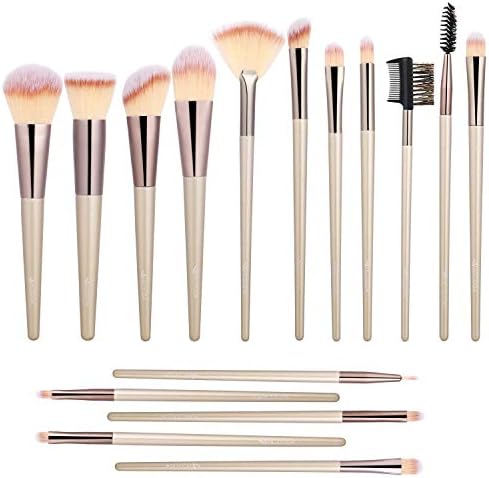 Makeup Brushes Set Professional 16pc, VICOODA Make Up Brush For Girl Foundation Brush Kabuki Powder Concealers Eyeshadow Eyelash Eyeliner Lipstick Contour Liquid Fan Highlighter Blending Cosmetic Kit