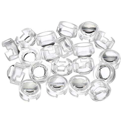 Image of PATIKIL 13mm LED Convex Lens, 20 Pack 45 Degree Beam Angle Acrylic LED Optical Convex Condenser Lens for 1W 3W LED Lamp Beads Infrared Cameras, Transparent