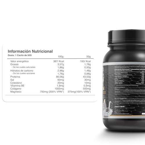 Miniatura 7 de Whey Protein Healthy Fusion Proteína Pura Con Colágeno, Magnesio Y Vitamina B6 43g Proteína 9g Bcaa Mejora Tus Entrenamientos, Aumenta Masa Muscular Y Fortalece Articulaciones 1 Kg