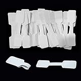 SUKPSY 200 Pcs White Blank Jewelry Pricemarker Labels Self-Adhesive Blank Labeling Tags Rectangle Sh