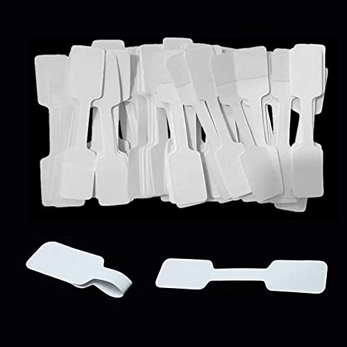 Sukpsy 200 Pcs White Blank Jewelry Pricemarker Labels Self-Adhesive Blank Labeling Tags Rectangle Shape Price Tags Stickers For Jewelry Price Label Display #TOP7