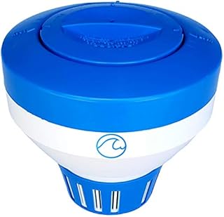 Cclear Pool Chlorine Floater for 3 inch Chlorine Tablets, 40% Thicker Walls, 7 inch Large Chlorine Dispenser for Inground and Above Ground Swimming Pool, 2 Year Warranty