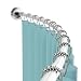 Zenna Home 35633BNP, NeverRust  Aluminum Tension Curved Shower Curtain Rod, 50 to 72-Inch, Satin Nickel