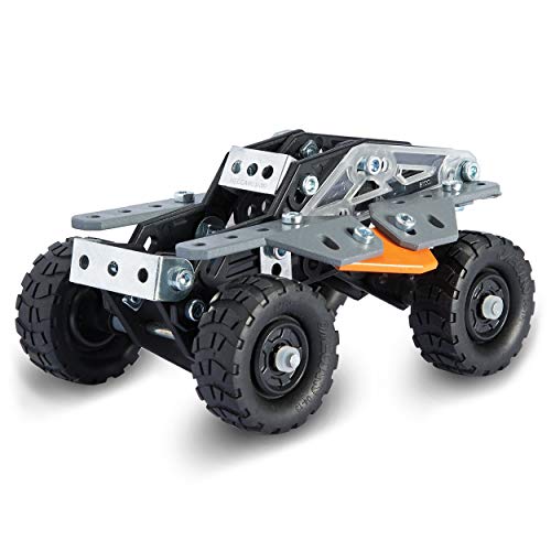 4145JY1LPWL MECCANO - 4X4 SUV DE Course 10 MODÈLES - 10 Modèles Différents de Véhicules A Construire avec Direction et Suspensions - 225 Pièces Et 2 Outils - Jeu de Construction - Jouet Enfant 8 Ans et +