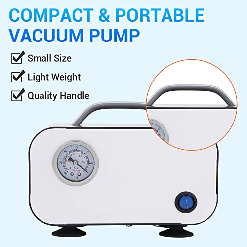Four E'S Scientific 284 Lab Vacuum Pump, 10L/Min Laboratory Vacuum Filtration Pump thumb #4