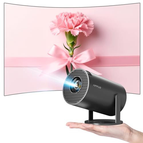 HIPPUS Mini Proyector Portátil de Corto Alcance 4K Soporte, Rotación 270°, WiFi 6, Bluetooth 5.2,...