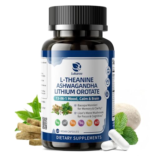 Lithium Orotate 5/10mg Mood & Brain Supplement 120 Capsules 2 Months