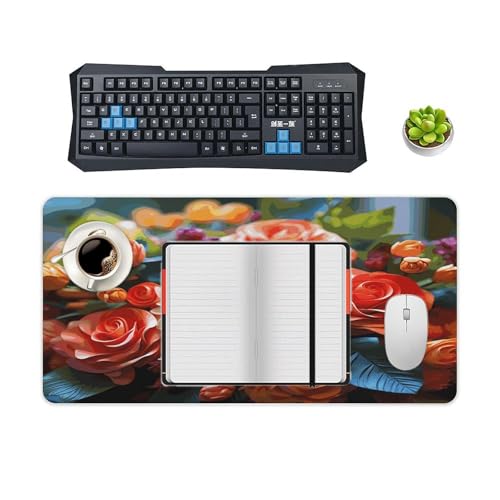 Color Flowers Mouse Pad Grande Antideslizante 60x30 cm miniatura 4