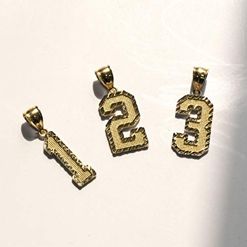 10k Yellow Gold Diamond Cut Sports Jersey Pendant (Medium)4