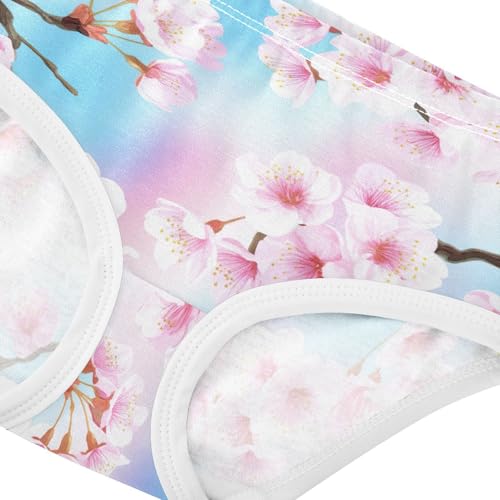 Girls Underwear Toddler 2t Cotton Cute Panties Girl Animal Briefs Underpants Cherry Blossoms Pastel Pink4