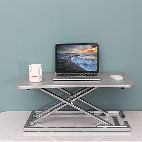 Converter Standing Desk, Electric Desktop Riser, Wideband Keyboard Tray, Foldable Height Adjustable Riser with Rolling Cooling Table for Office, Bedroom, Living Room, Dining Room ( Color : Double laye