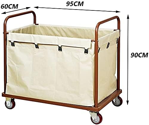 Movable Trolleys Laundry Basket Trolley with Detachable Fabric Bags Laundry Trolley Cart on Wheels Laundry Sorter for Bathroom Hotel Room,
